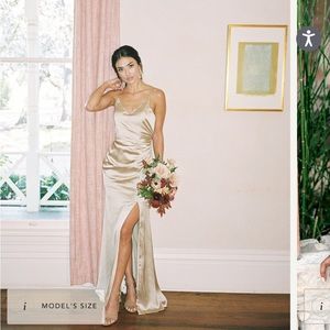 COPY - Revelry bridesmaid dress - Rory silk dress in Soft Champagne